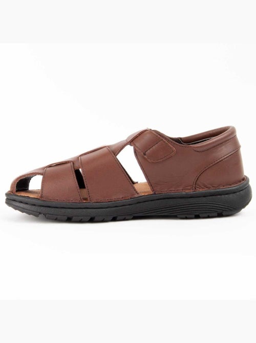 Sandalia Casual Cuero Purapiel - Kiabi