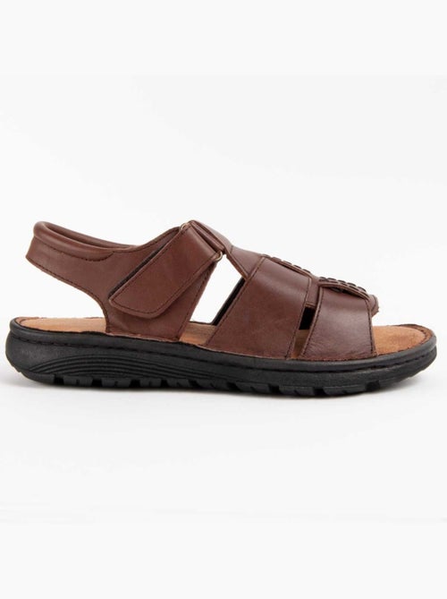Sandalia Casual Cuero Purapiel - Kiabi