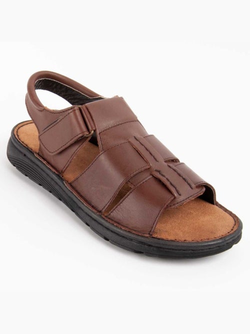 Sandalia Casual Cuero Purapiel - Kiabi