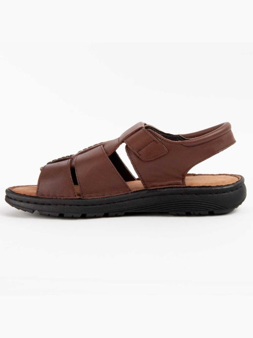 Sandalia Casual Cuero Purapiel - Kiabi