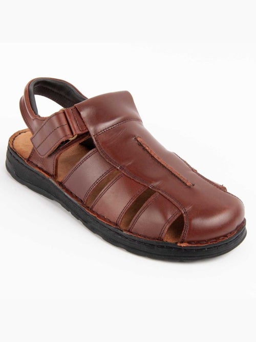 Sandalia Casual Cuero Purapiel - Kiabi