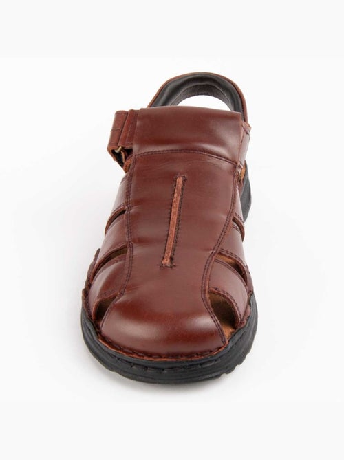 Sandalia Casual Cuero Purapiel - Kiabi