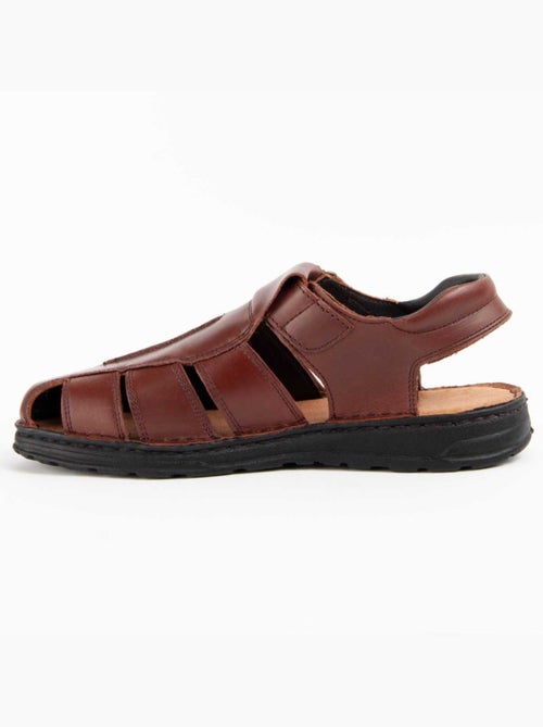 Sandalia Casual Cuero Purapiel - Kiabi