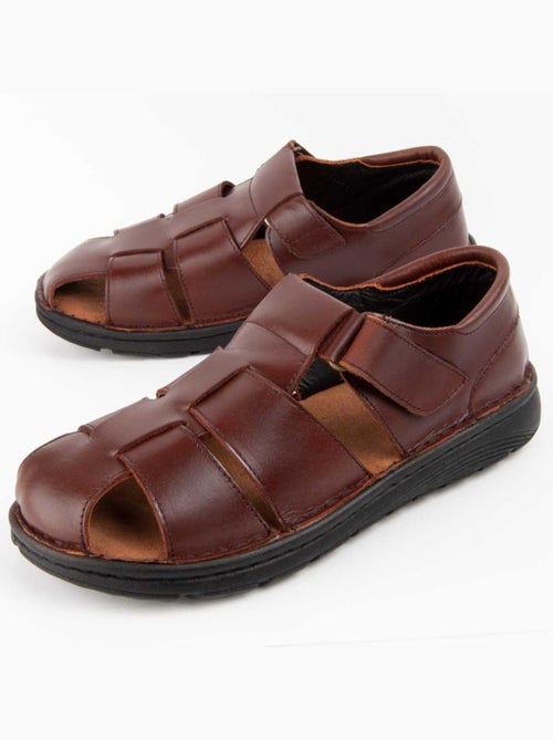 Sandalia Casual Cuero Purapiel - Kiabi