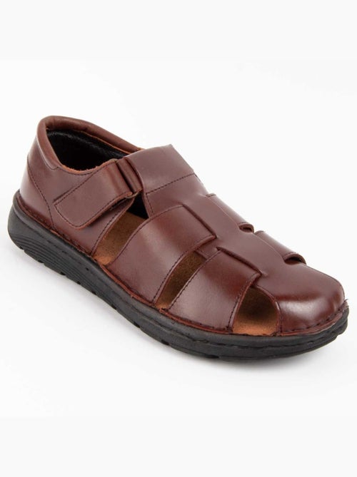 Sandalia Casual Cuero Purapiel - Kiabi