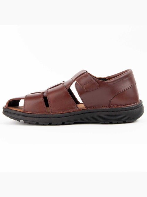 Sandalia Casual Cuero Purapiel - Kiabi
