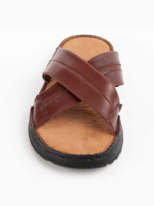 Sandalia Casual Cuero Purapiel - Kiabi