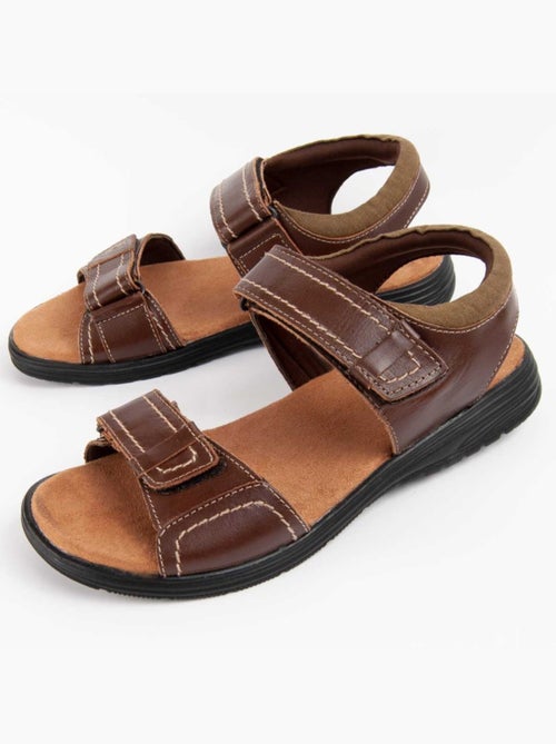 Sandalia Casual Cuero Purapiel - Kiabi