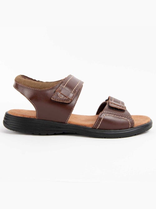 Sandalia Casual Cuero Purapiel - Kiabi