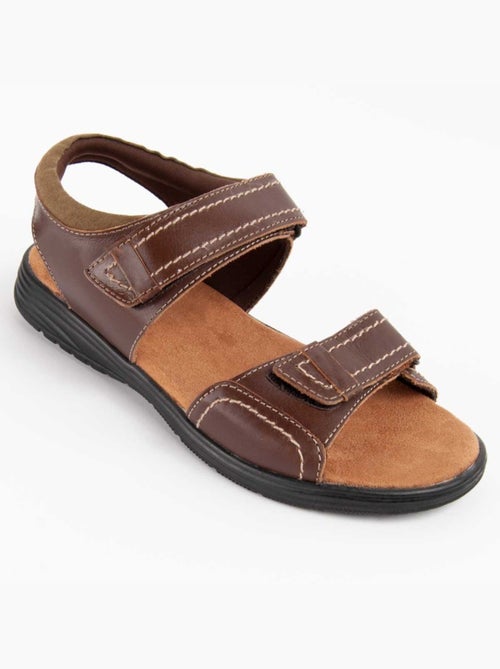 Sandalia Casual Cuero Purapiel - Kiabi