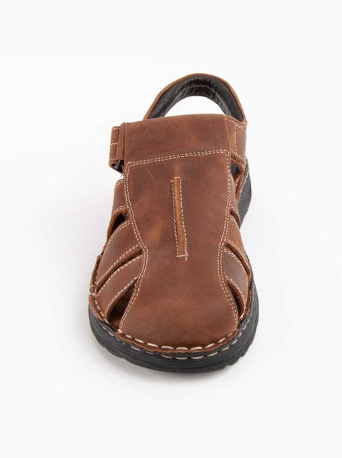 Sandalia Casual Cuero Purapiel - Kiabi