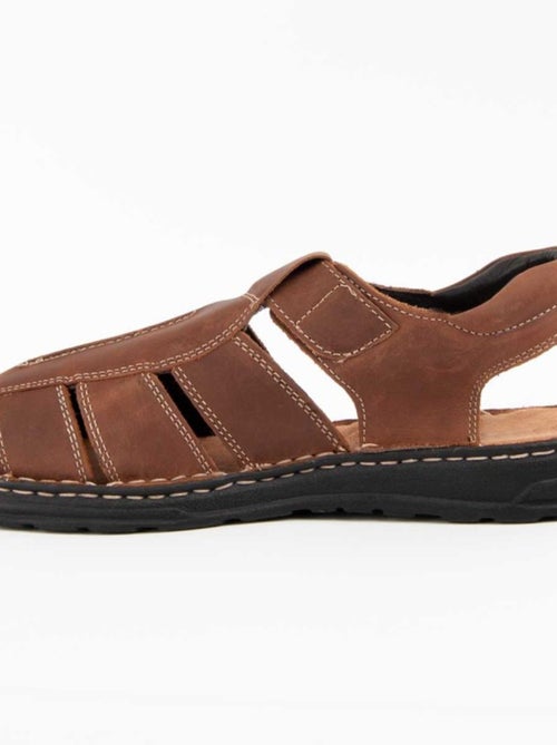 Sandalia Casual Cuero Purapiel - Kiabi