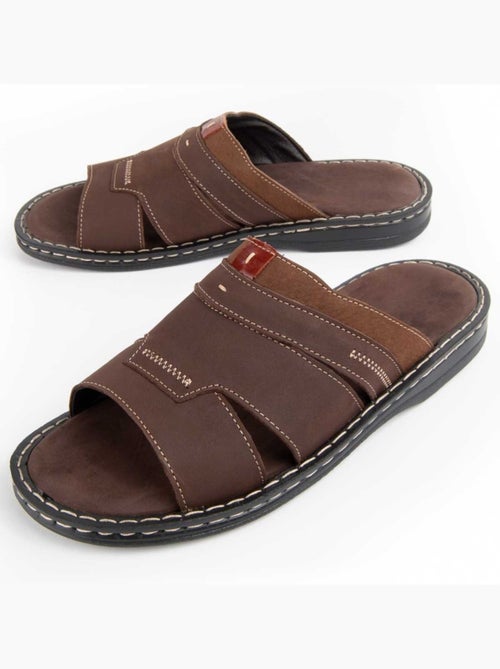 Sandalia Casual Cuero Purapiel - Kiabi
