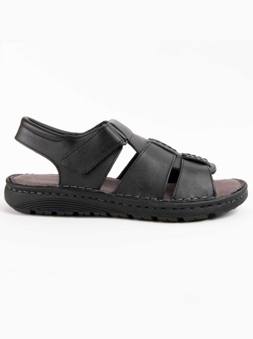 Sandalia Casual Cuero Purapiel - Kiabi