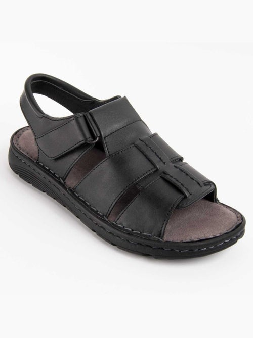 Sandalia Casual Cuero Purapiel - Kiabi