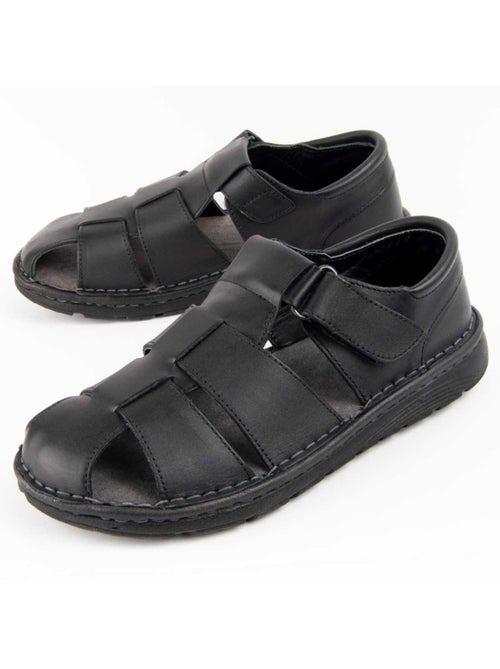 Sandalia Casual Cuero Purapiel - Kiabi