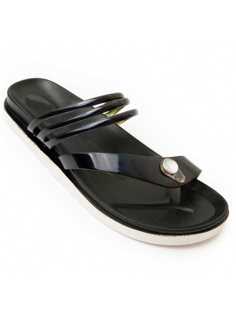 Sandalia Casual Sintetico Montevita Negro - Kiabi