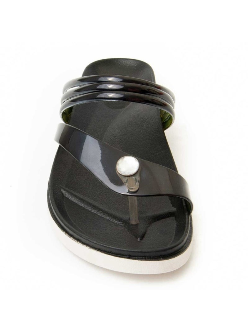 Sandalia Casual Sintetico Montevita Negro - Kiabi