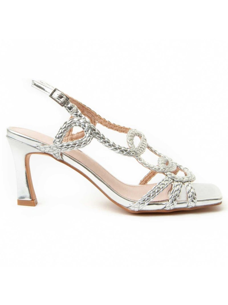 Sandalia Casual Sintetico Montevita Plata - Kiabi