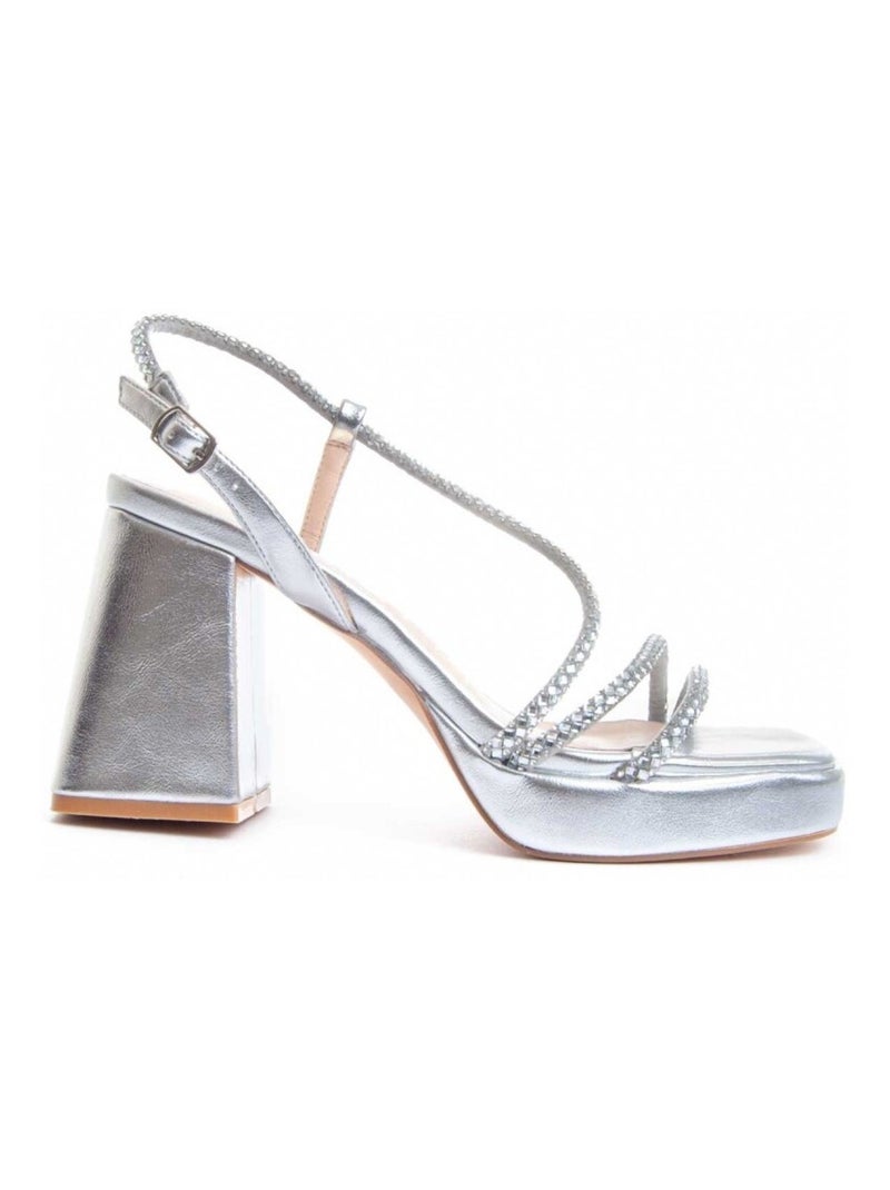 Sandalia Casual Sintetico Montevita Plata - Kiabi