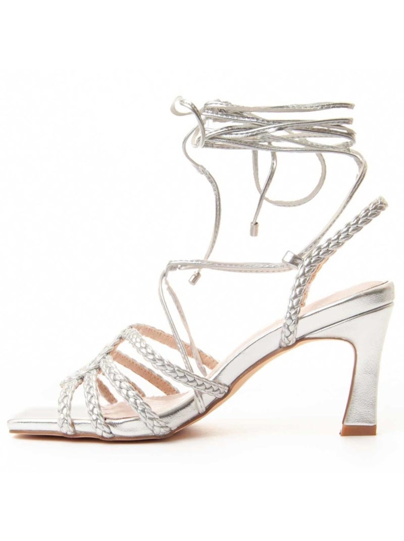 Sandalia Casual Sintetico Montevita Plata - Kiabi