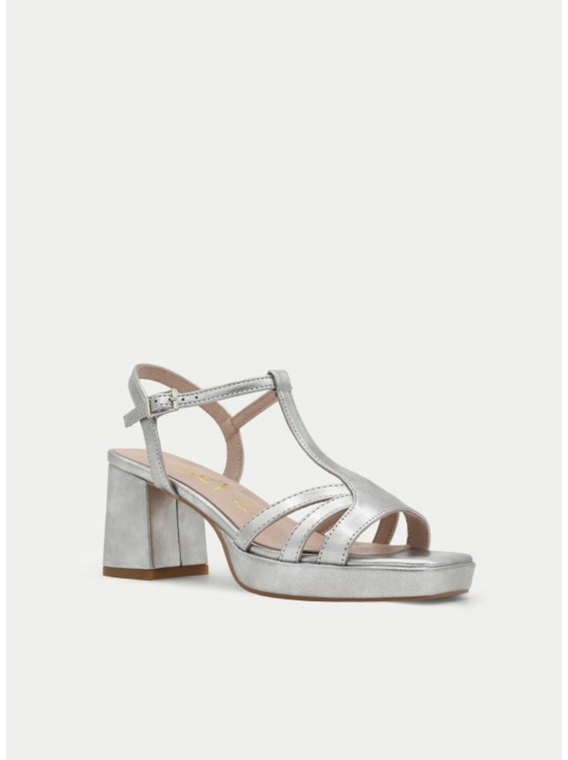 Sandalia Casual Sintetico Montevita Plata - Kiabi