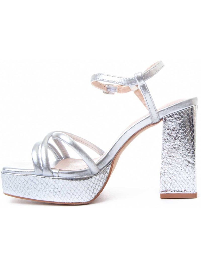 Sandalia Casual Sintetico Montevita Plata - Kiabi