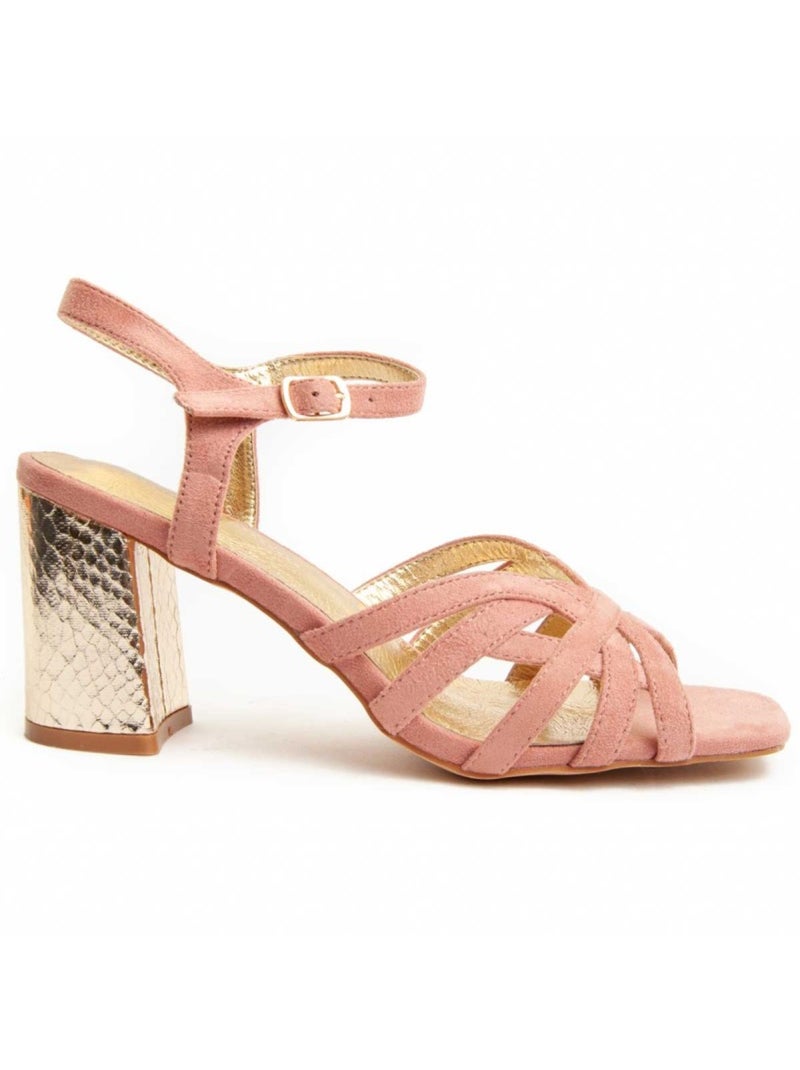 Sandalia Casual Terciopelo Montevita Rosa - Kiabi