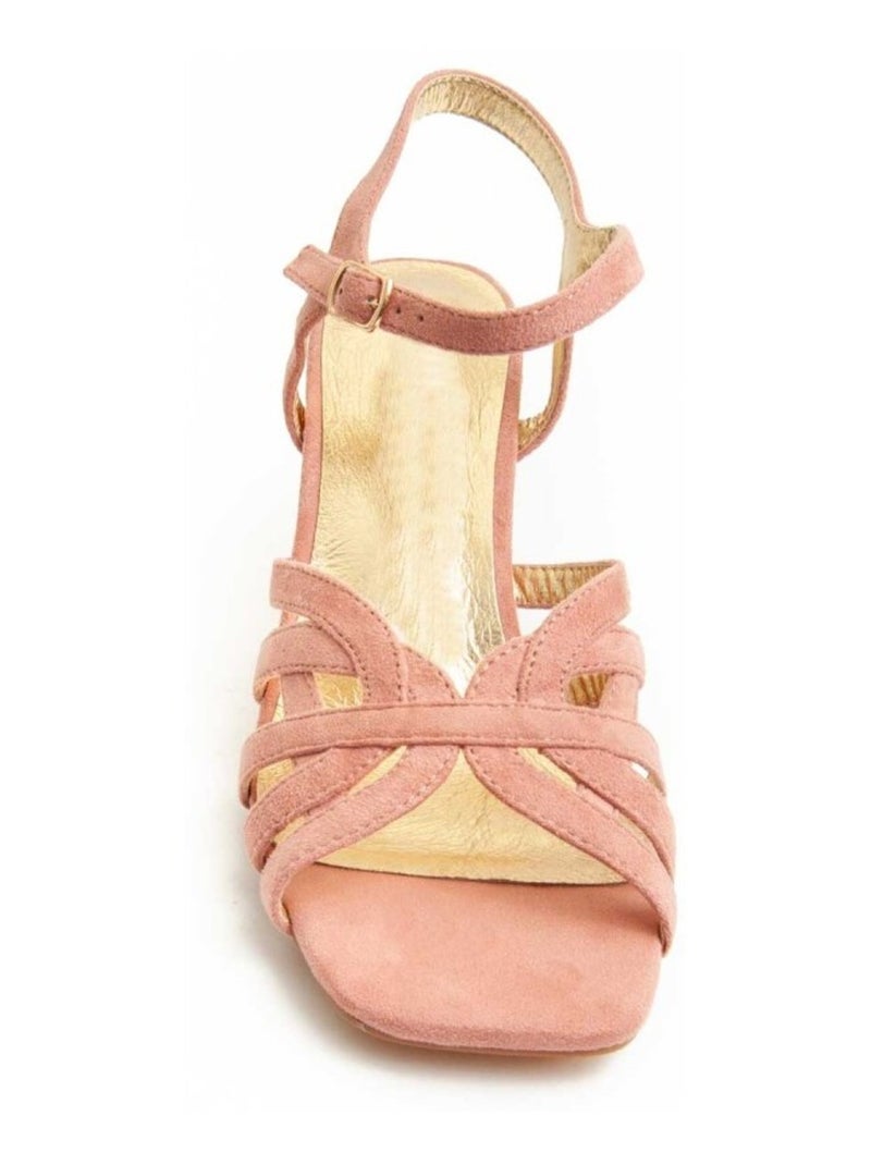 Sandalia Casual Terciopelo Montevita Rosa - Kiabi