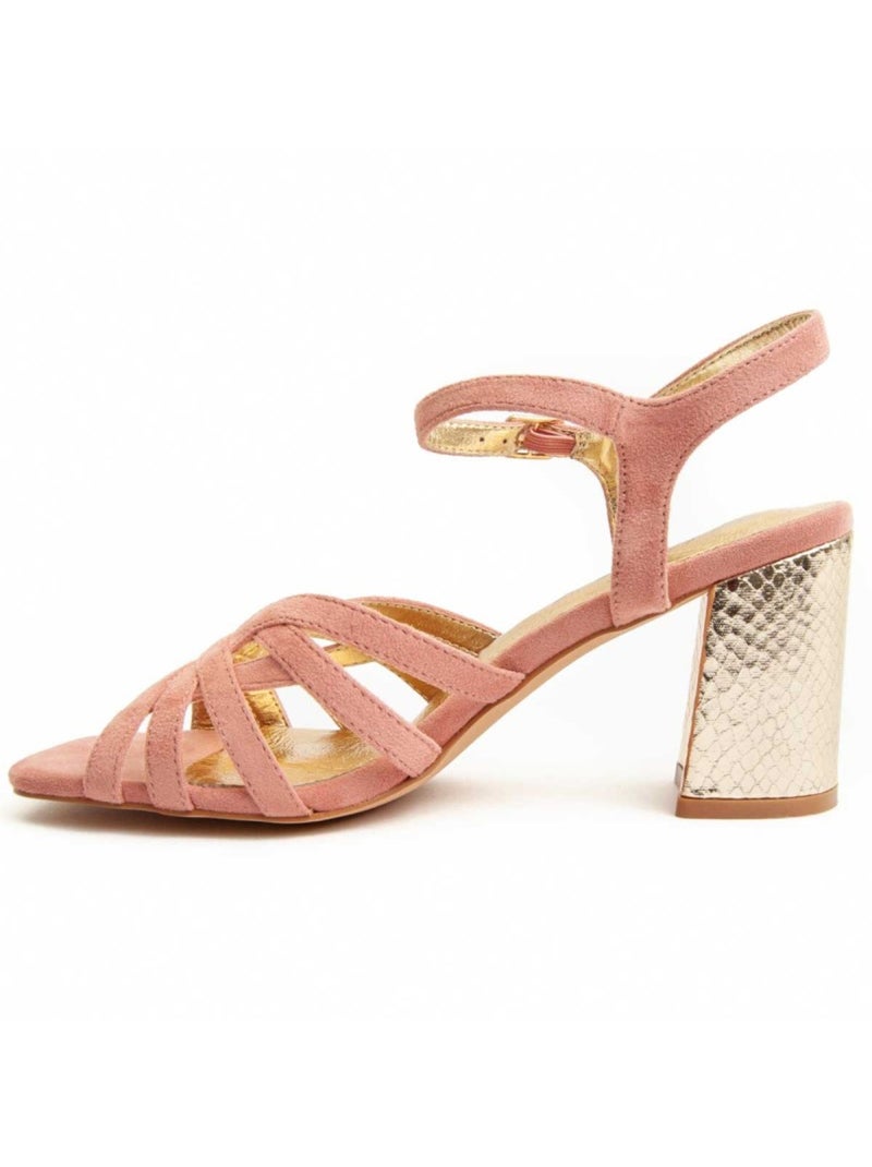 Sandalia Casual Terciopelo Montevita Rosa - Kiabi