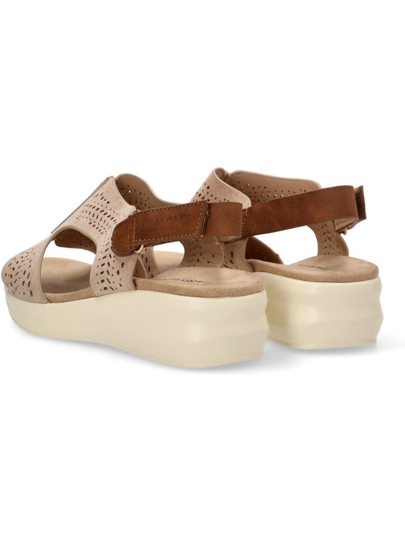 Sandalia Cómodas Mujer Cuña Media - Armony Beige - Kiabi