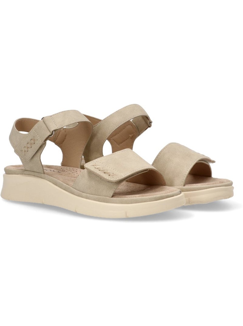 Sandalia Cómodas Mujer Cuña Media - Armony Beige - Kiabi