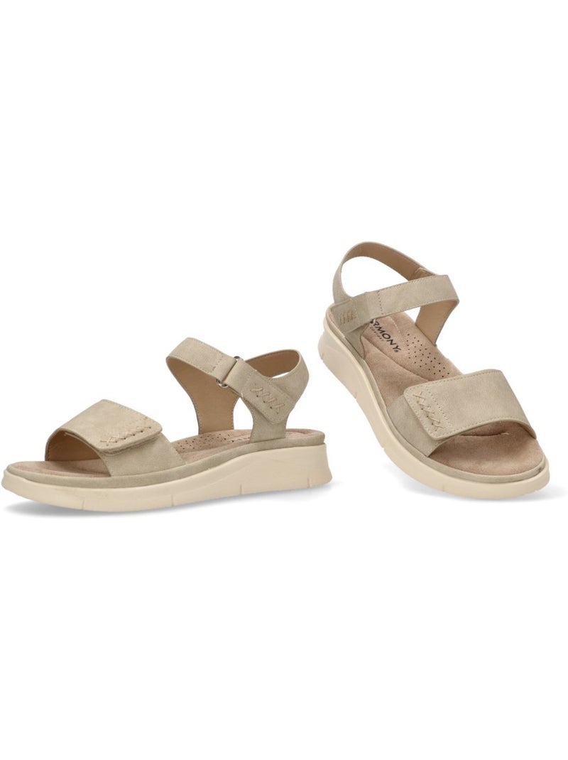 Sandalia Cómodas Mujer Cuña Media - Armony Beige - Kiabi