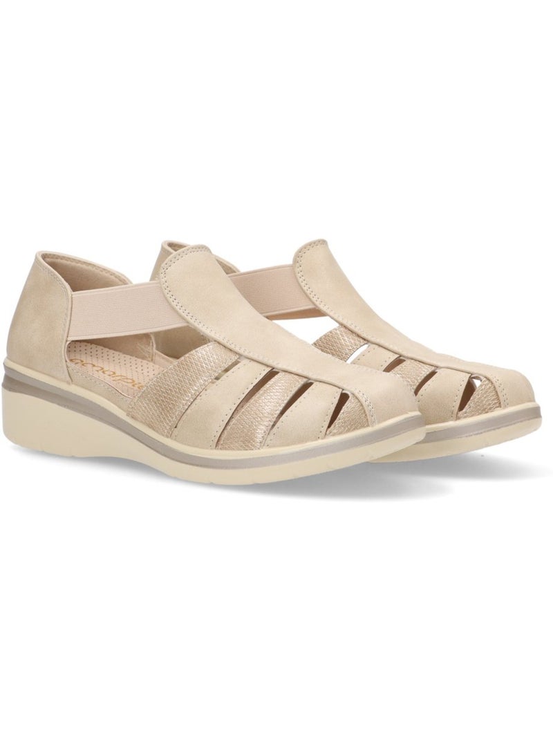 Sandalia Cómodas Mujer Suela Plana - Amarpies Beige - Kiabi