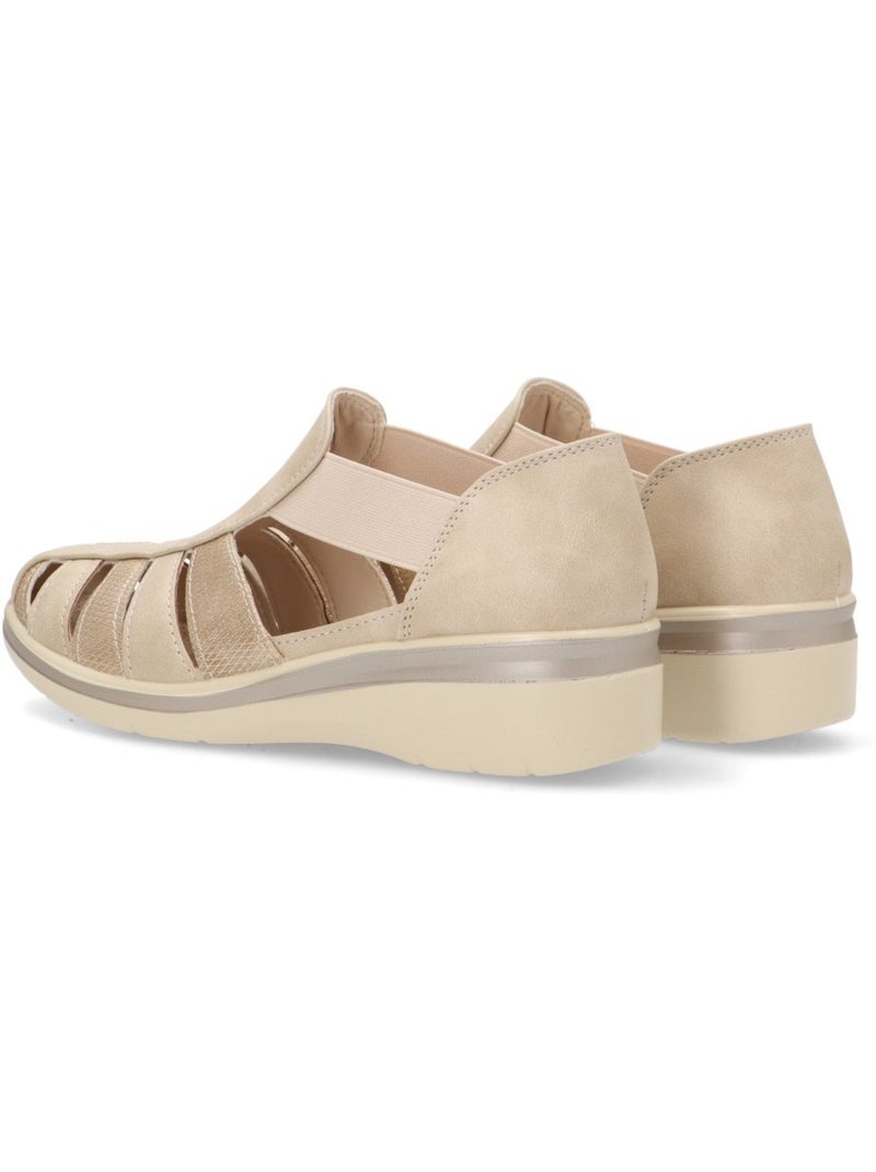 Sandalia Cómodas Mujer Suela Plana - Amarpies Beige - Kiabi