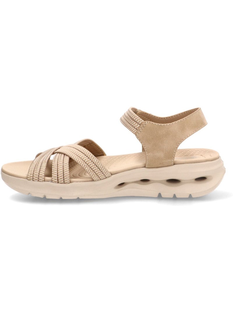 Sandalia Cómodas Mujer Suela Plana - Amarpies Beige - Kiabi