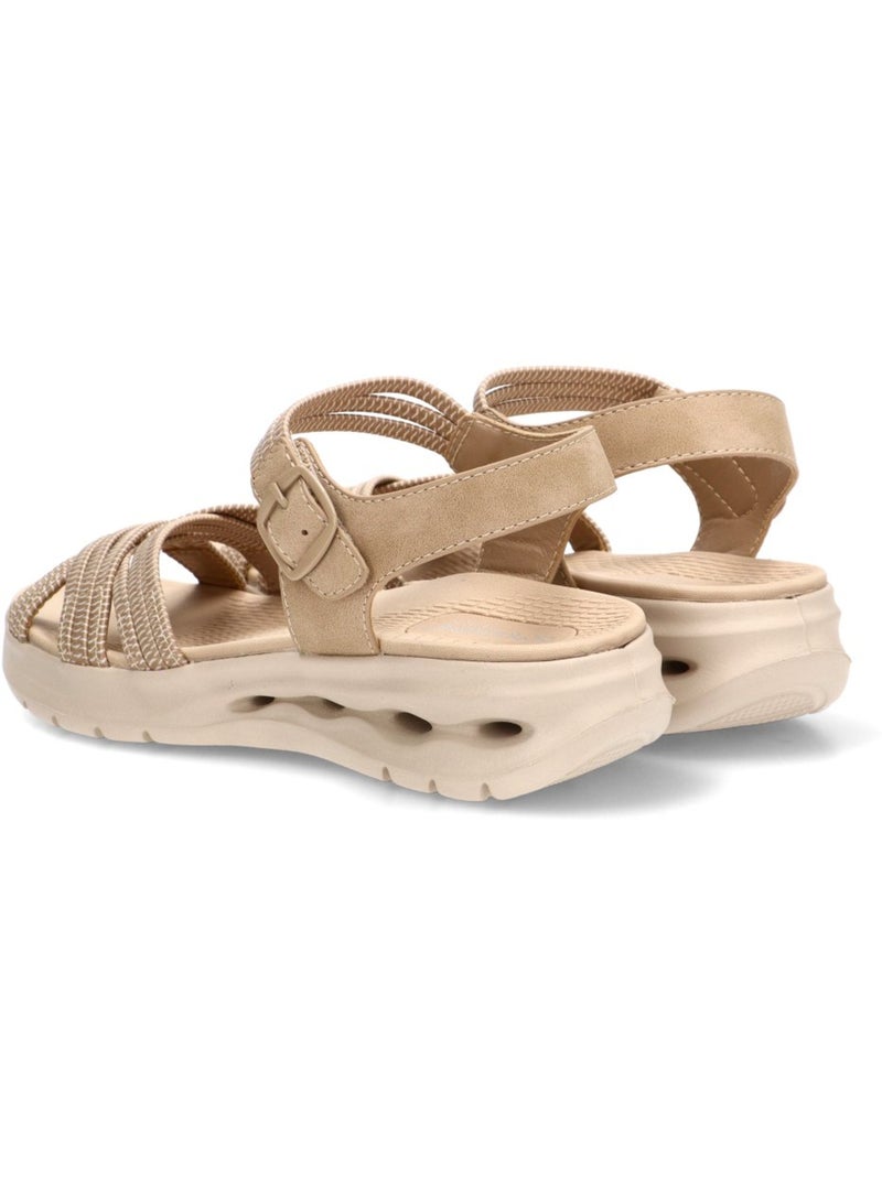 Sandalia Cómodas Mujer Suela Plana - Amarpies Beige - Kiabi