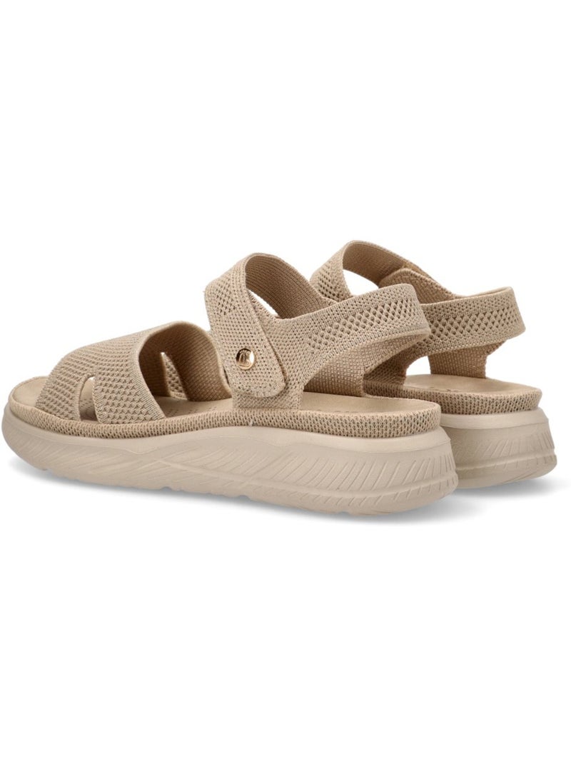Sandalia Cómodas Mujer Suela Plana - Amarpies Beige - Kiabi