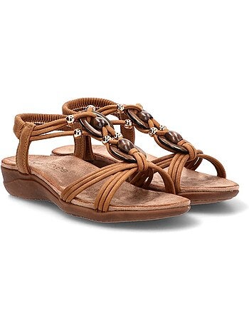 Sandalia Cómodas Mujer Suela Plana - Amarpies