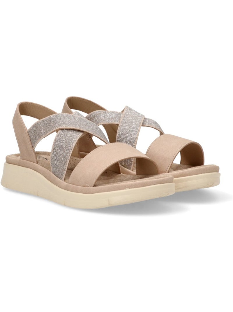 Sandalia Cómodas Mujer Suela Plana - Armony Beige - Kiabi