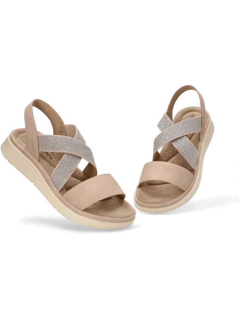 Sandalia Cómodas Mujer Suela Plana - Armony Beige - Kiabi