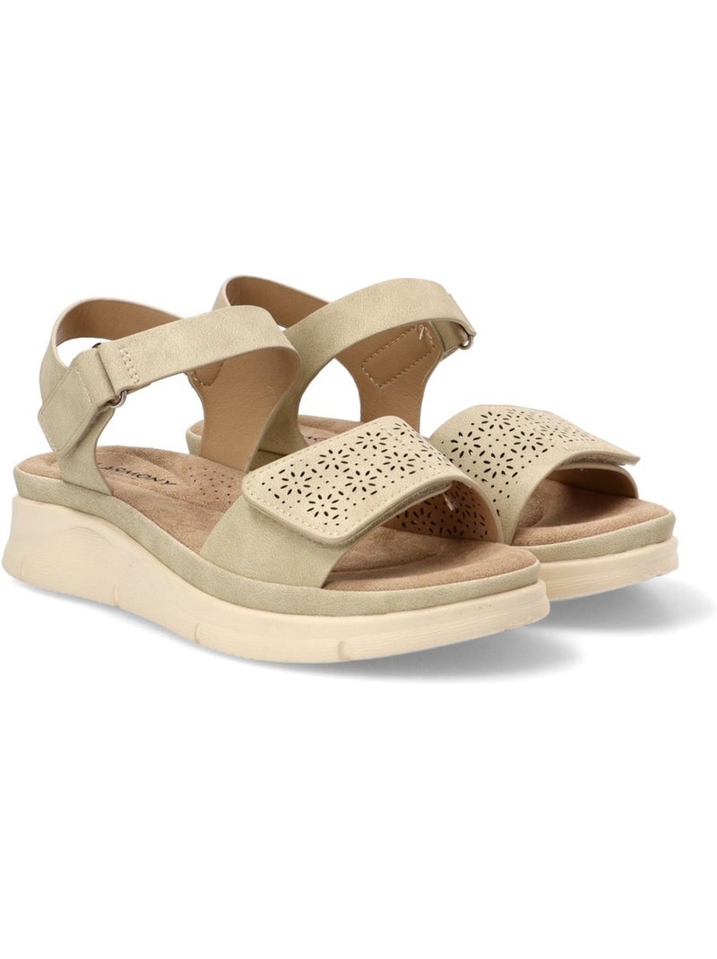 Sandalia Cómodas Mujer Suela Plana - Armony Beige - Kiabi