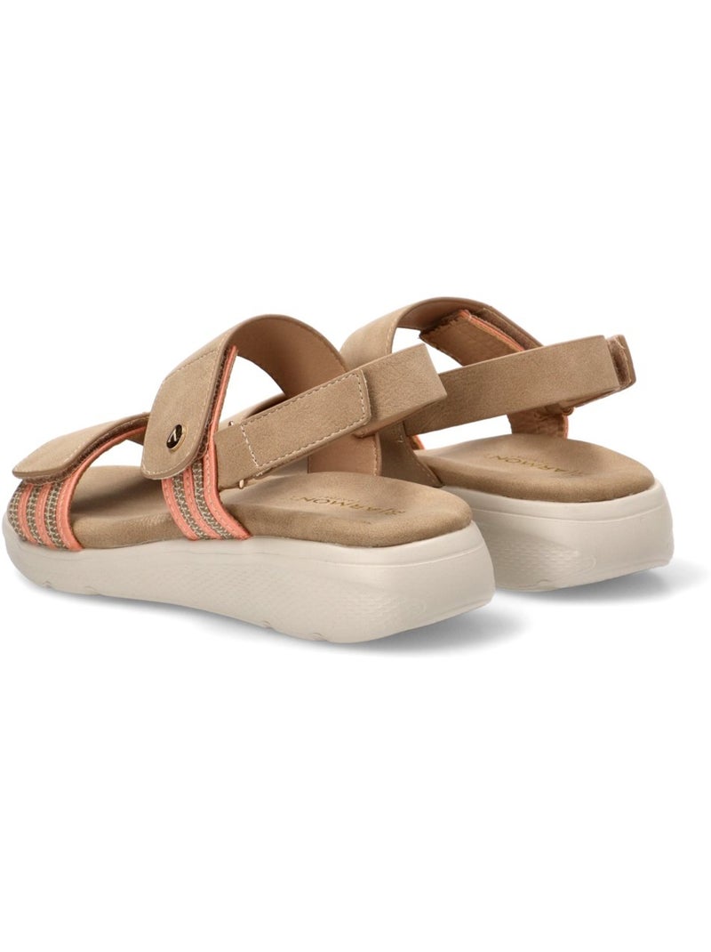 Sandalia Cómodas Mujer Suela Plana - Armony Beige - Kiabi