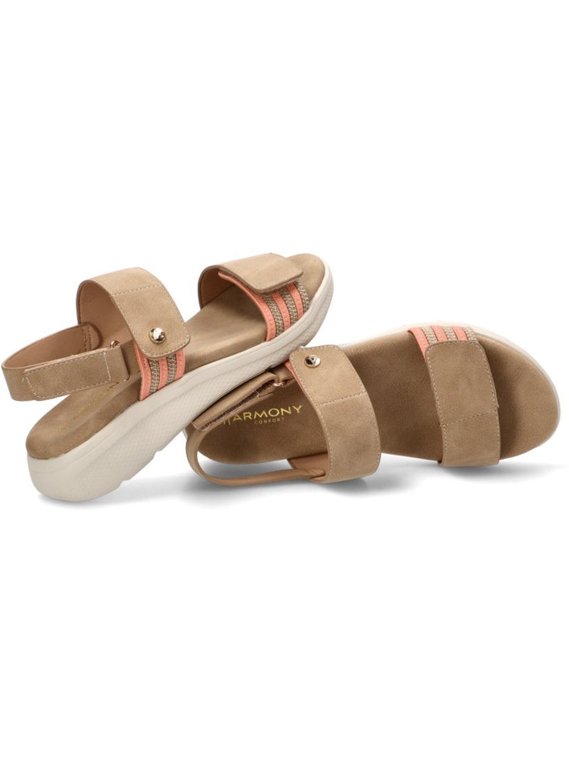 Sandalia Cómodas Mujer Suela Plana - Armony Beige - Kiabi