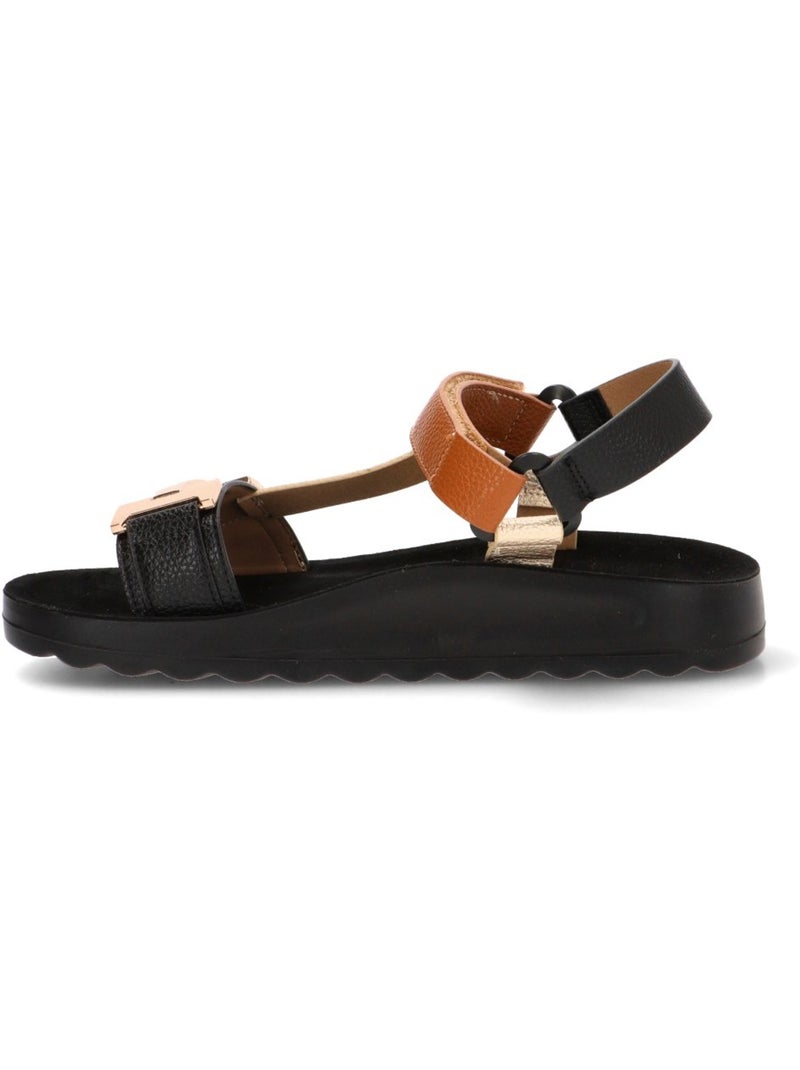Sandalia Cómodas Mujer Suela Plana - Armony Negro - Kiabi