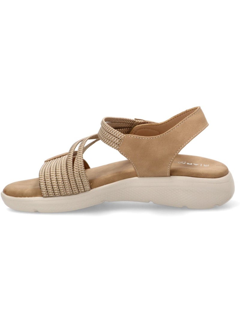 Sandalia Cómodas Mujer Suela Plana - Armony Taupe - Kiabi