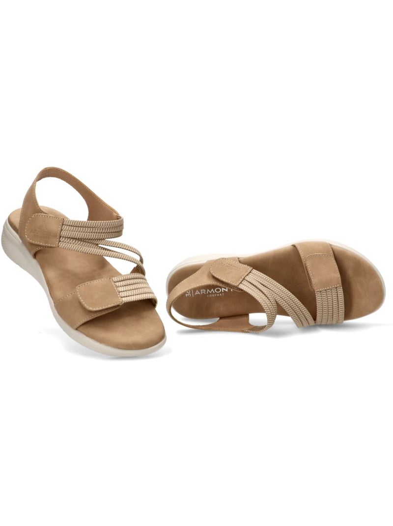 Sandalia Cómodas Mujer Suela Plana - Armony Taupe - Kiabi