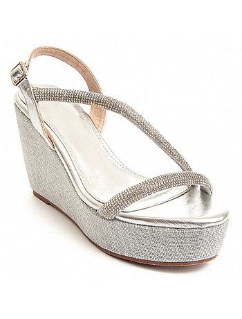 Sandalia Con Cuña De Esparto Para Mujer. Montevita Wesparto