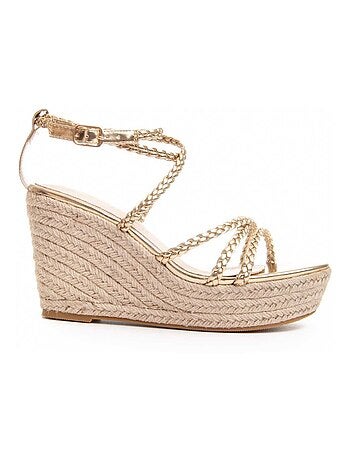 Sandalia Con Cuña De Esparto Para Mujer. Montevita Wesparto