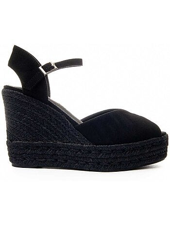 Sandalia Con Cuña De Esparto Para Mujer. Montevita Wesparto